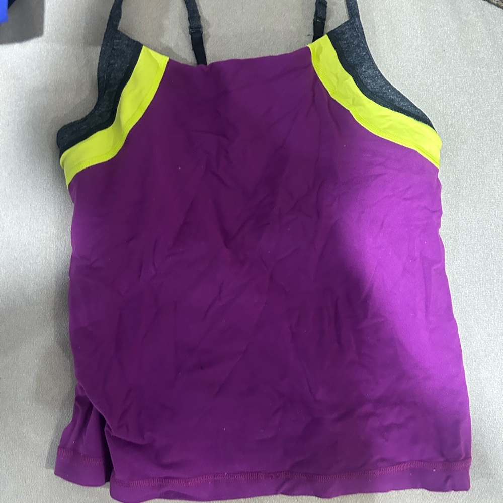 lululemon athletica Purple and Yellow Tank Top